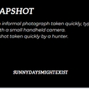 Cover of album Snapshot by Sunnydaysmightexist